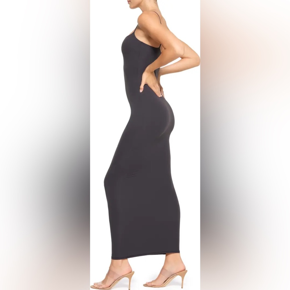 SKIMS Fits Everybody Long Slip Dress | Graphite | Size S - Picture 2 of 8